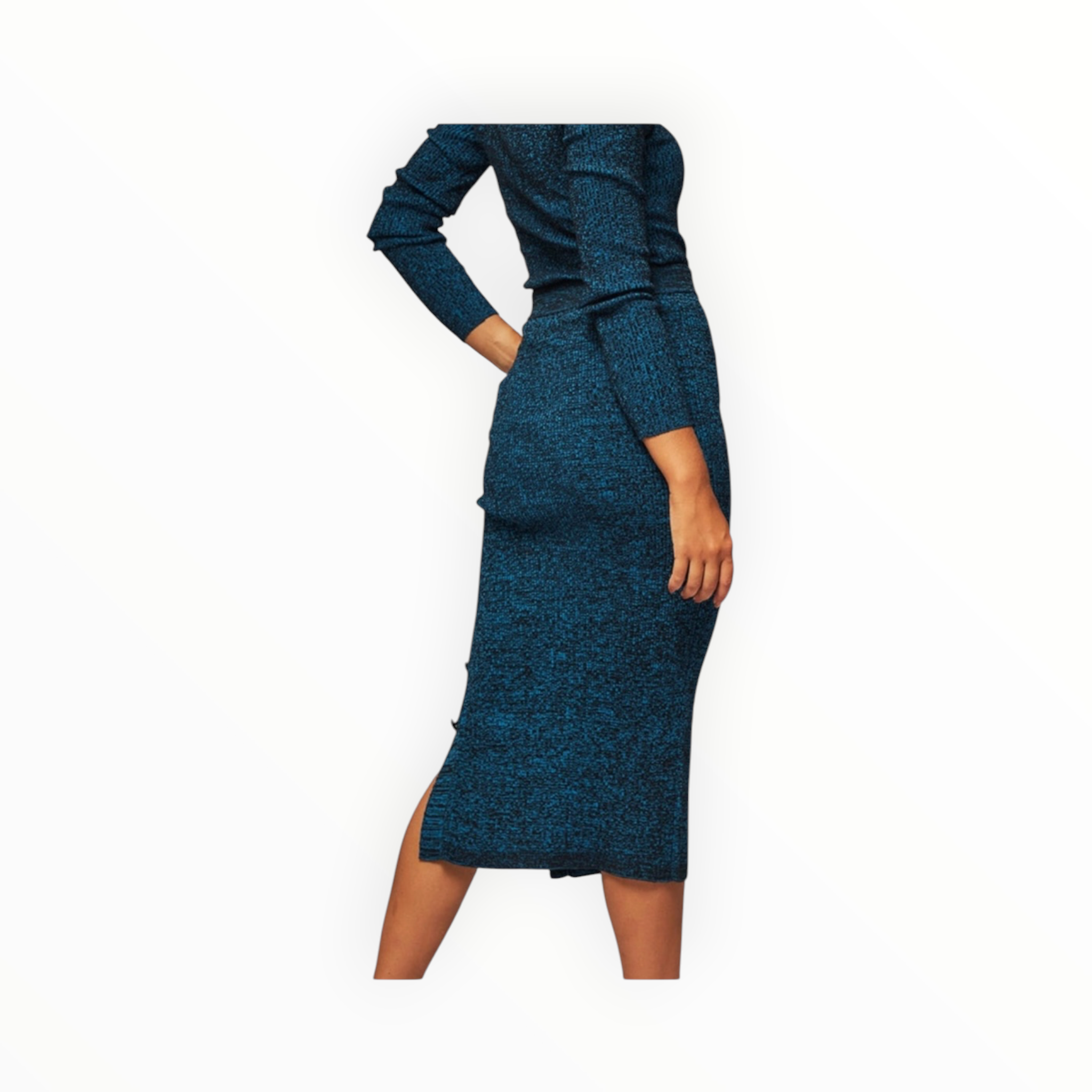 Essentiel Antwerp Clear Viscose Rib Knitted Melange Skirt