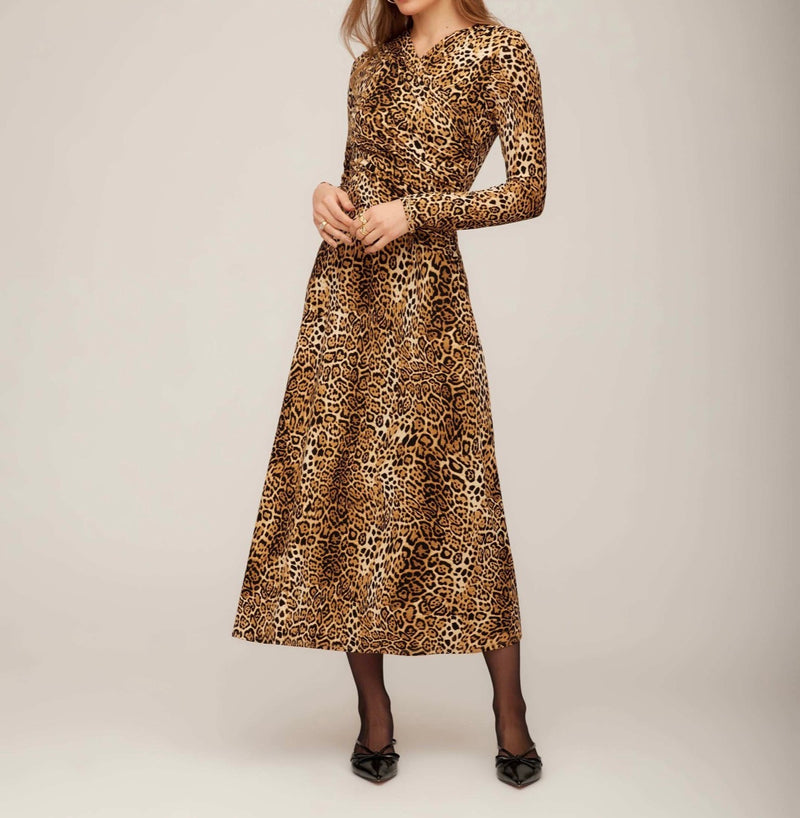 Fifteen Twenty Kourtney Cross-Front Midi Dress