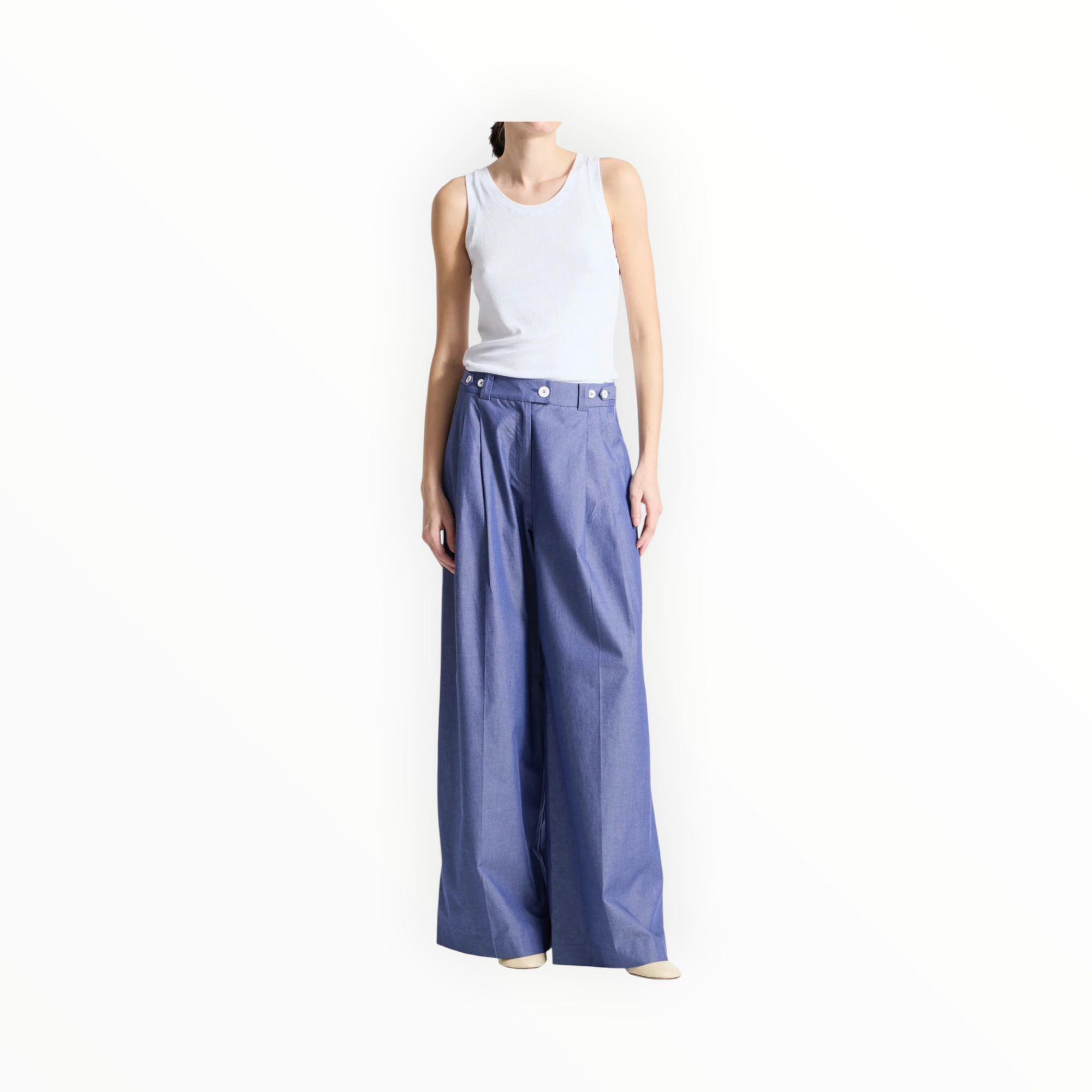 saint art Kingsley Pant - Chambray