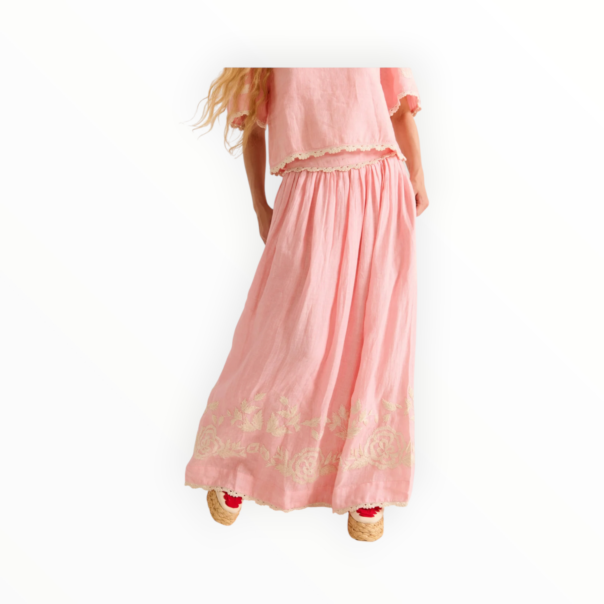 Carolina K Larissa Skirt - Quartz Pink