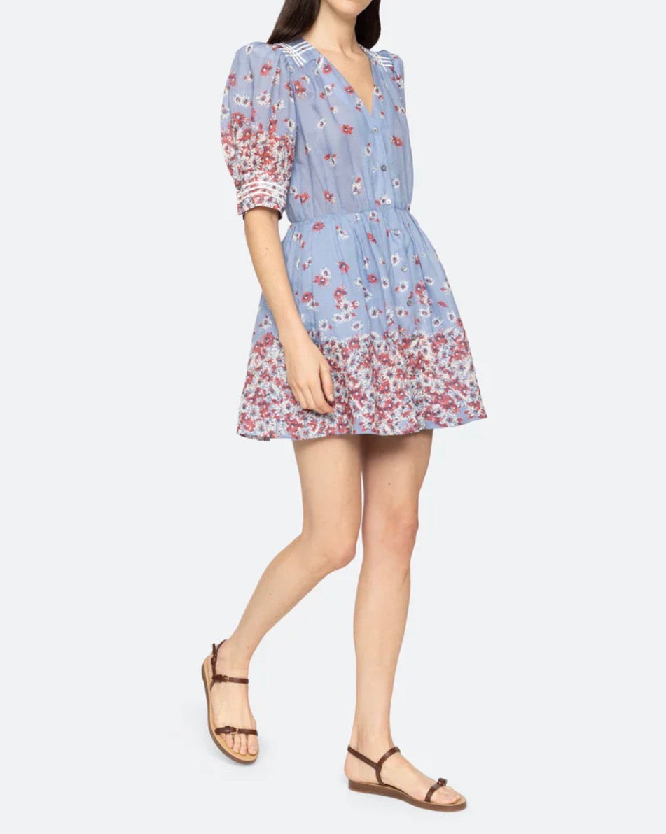 Sea New York Whitney Print Mini Dress - Blue