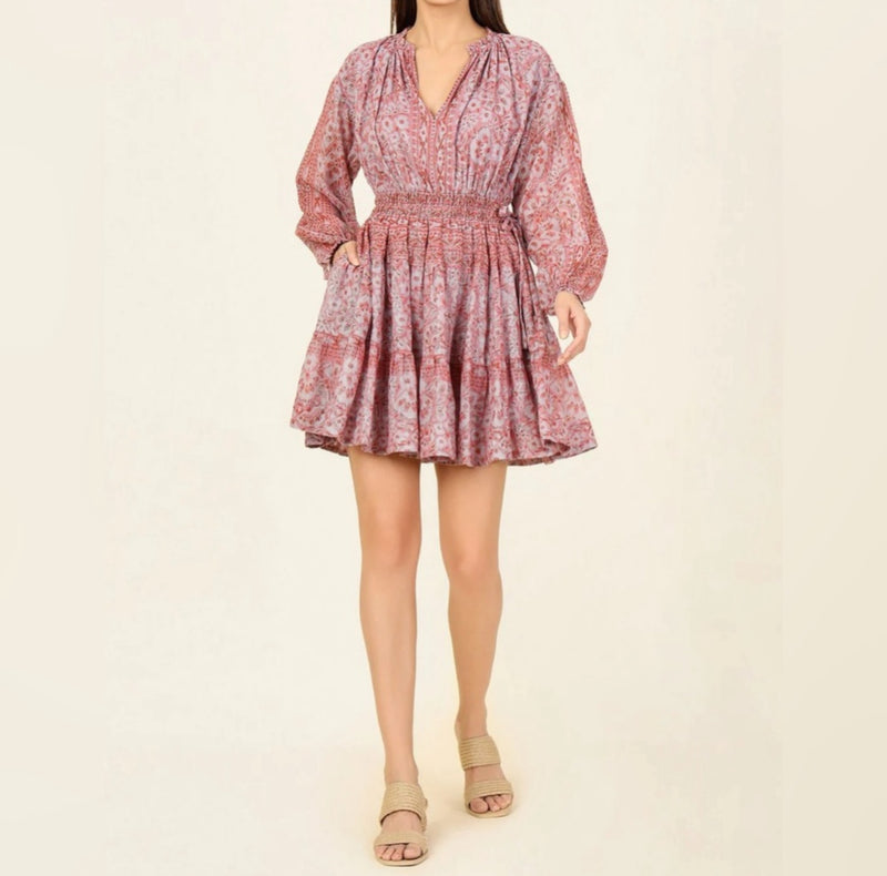 Omika Harlow Mini Dress - Priya Orchid