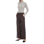 Fifteen Twenty Lara Faux Leather Wide Leg Pants - Brown