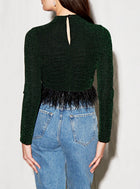 Saylor Amiri Top - Black/Emerald