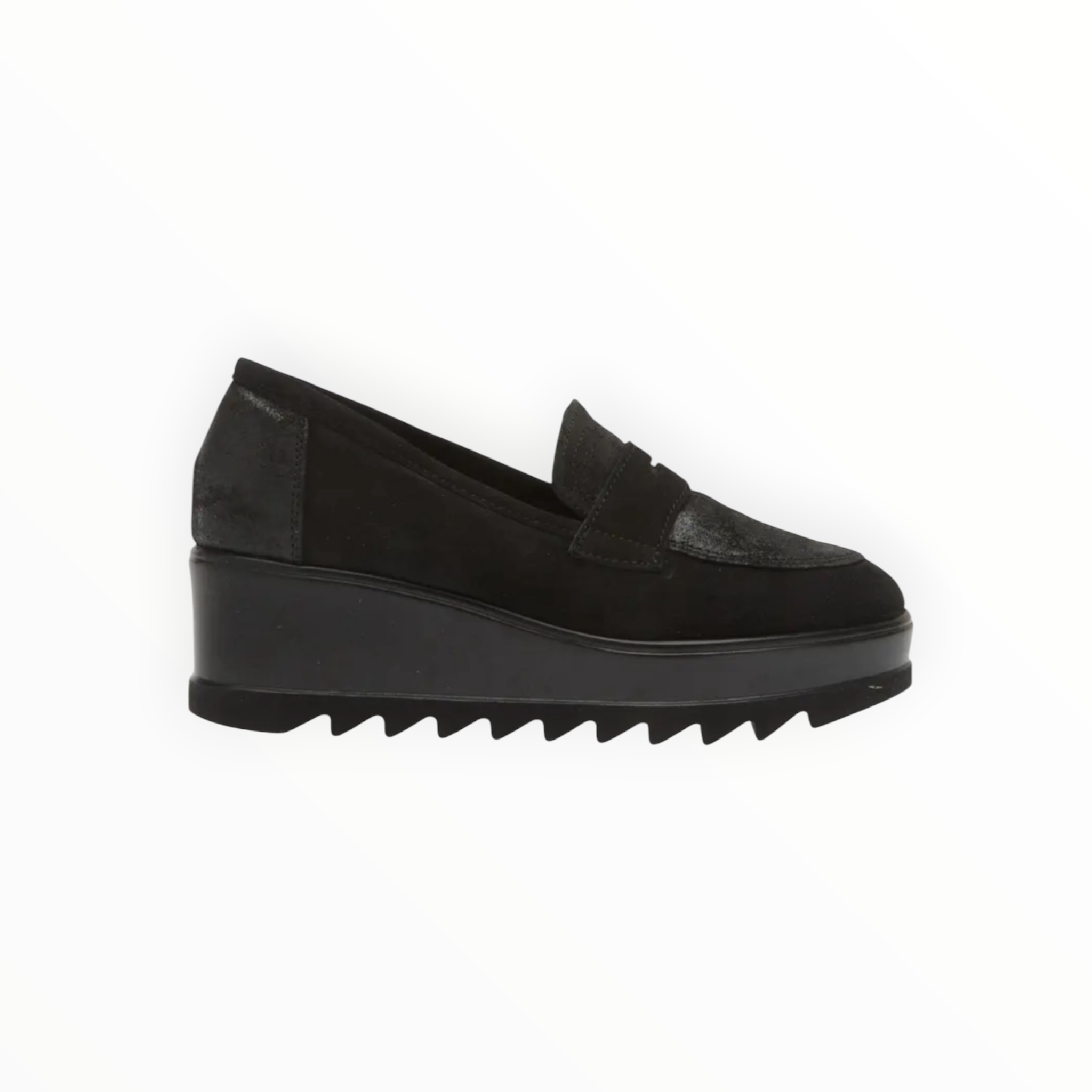 Cordani Alina Wedge Loafer - Crosta Nuvola Nero