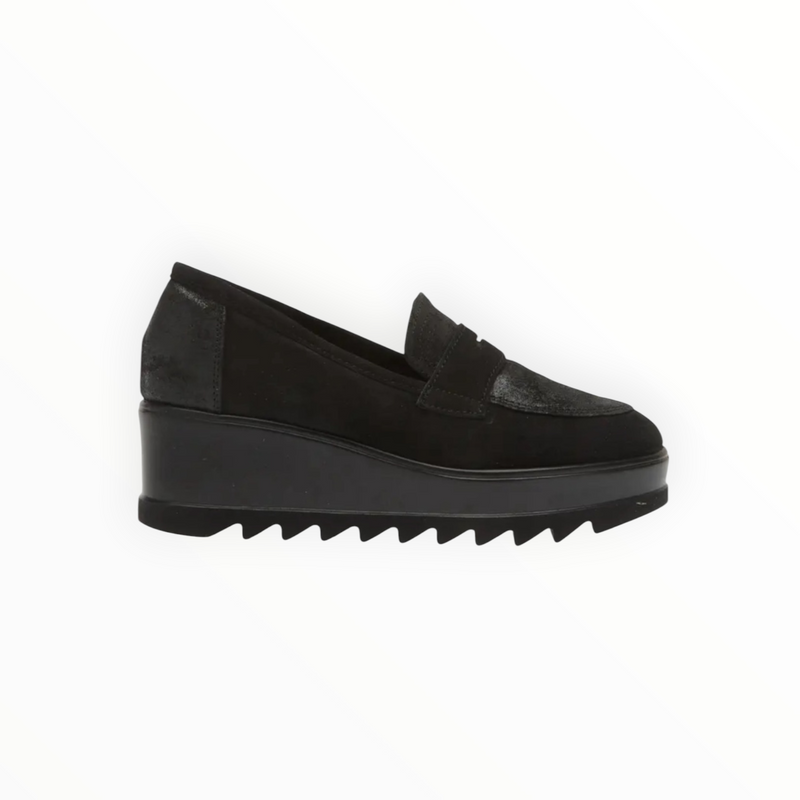 Cordani Alina Wedge Loafer - Crosta Nuvola Nero