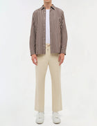 SIMKHAI Hendrix Shirt - Chocolate Stripe