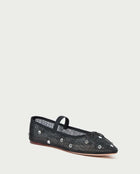 Loeffler Randall Leonie Ballet Flat - Black/Crystal
