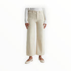 AG Jeans Kassie Corduroy High Rise Wide Leg Crop- Sulfur Cream Froth
