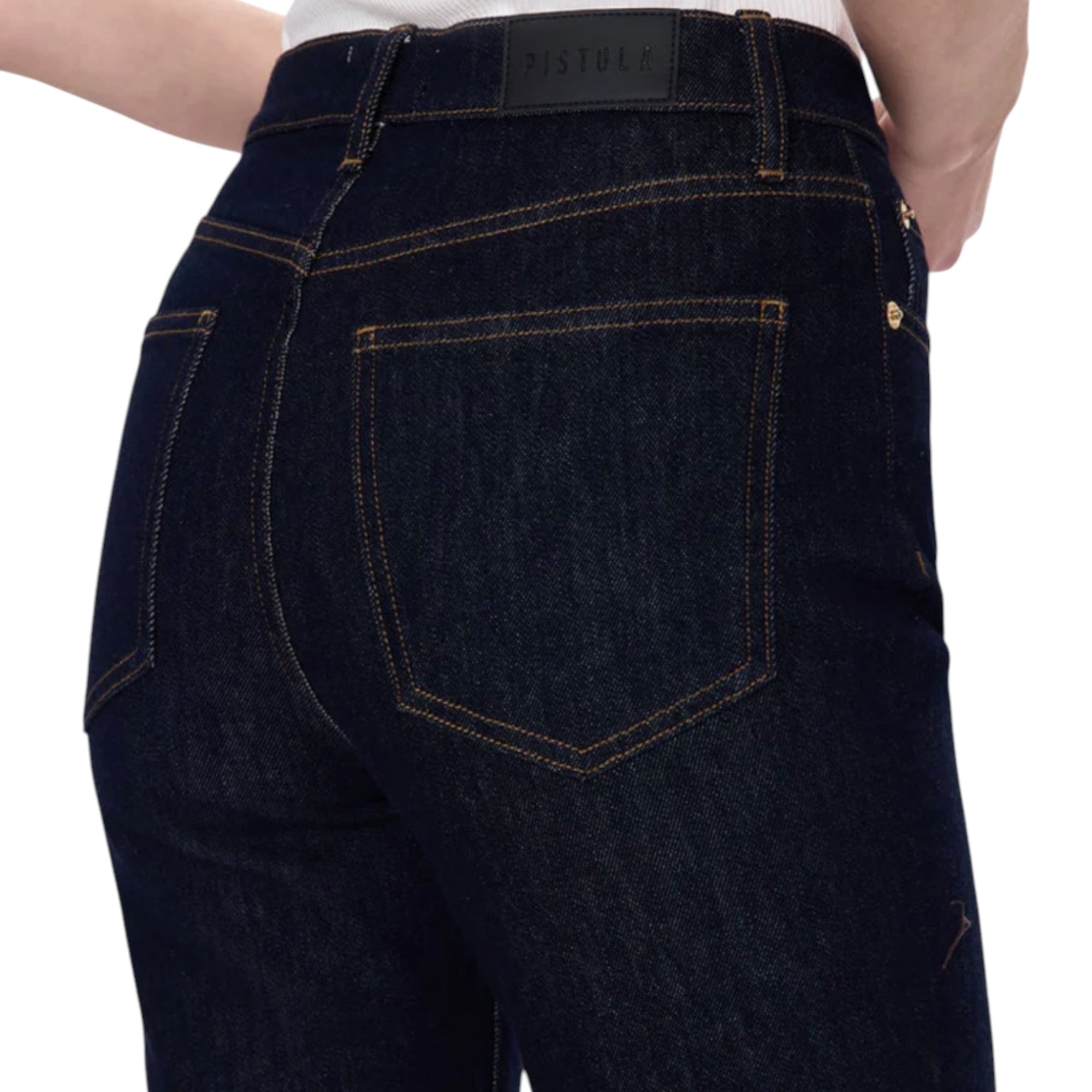 Pistola Bri Ankle High Rise Slim Straight Jean - Nightfall