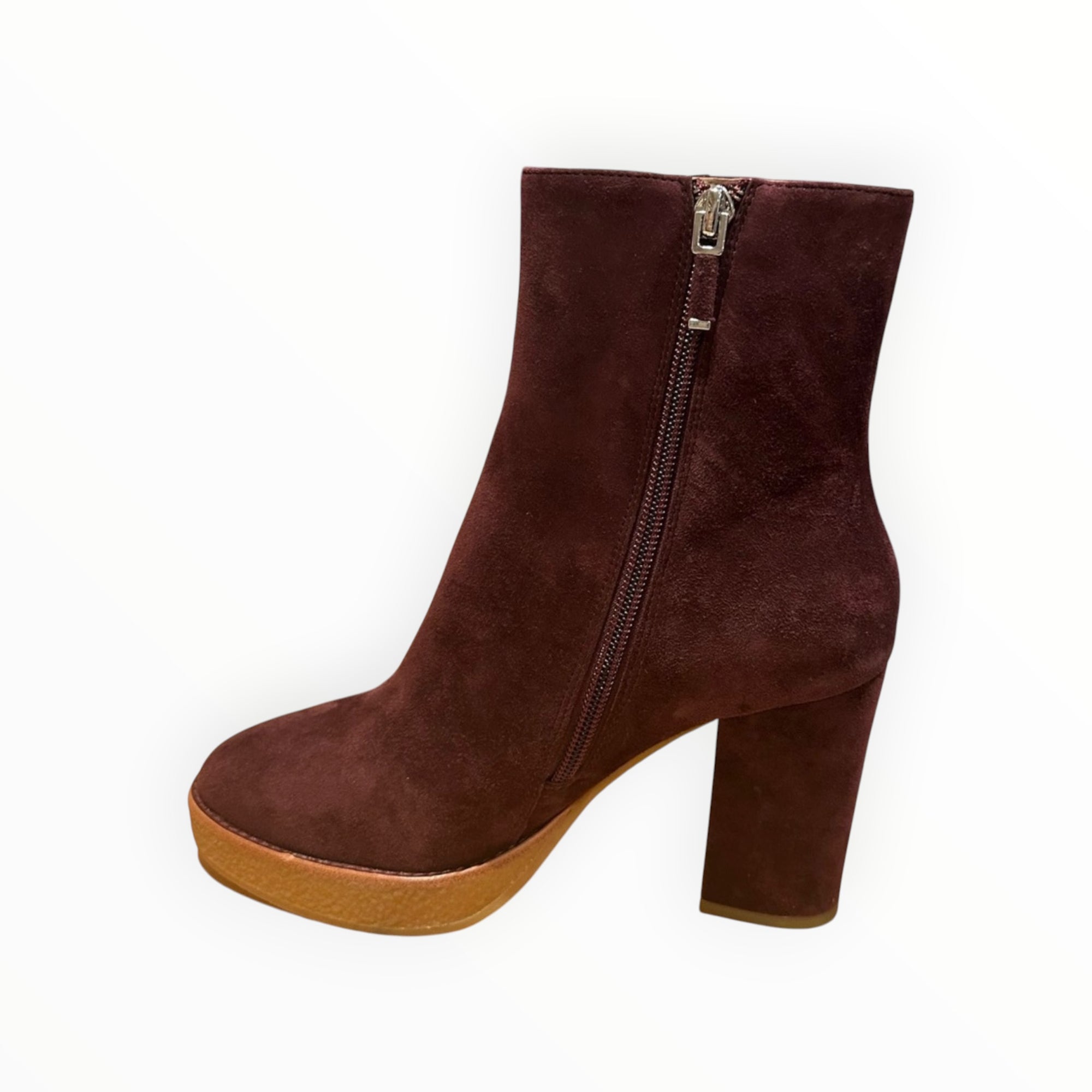 Lola Cruz Platform Ankle Boot - Burgundy