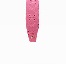 Lele Sadoughi Fuchsia Slim Knotted Eyelet Headband