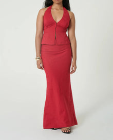 SUMMER AWAY Cefalù Skirt - Cherry