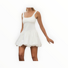 Mable Scoop Neck Dress - Off White