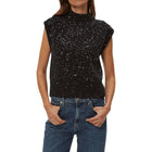 Michael Stars Raina Mock Neck Sweater - Black