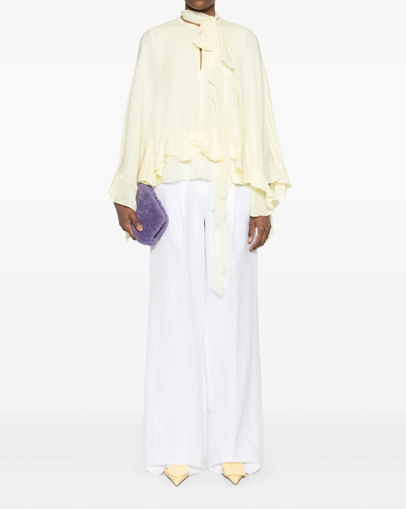 Dorothee Schumacher Sheer Twist Blouse - Yellow