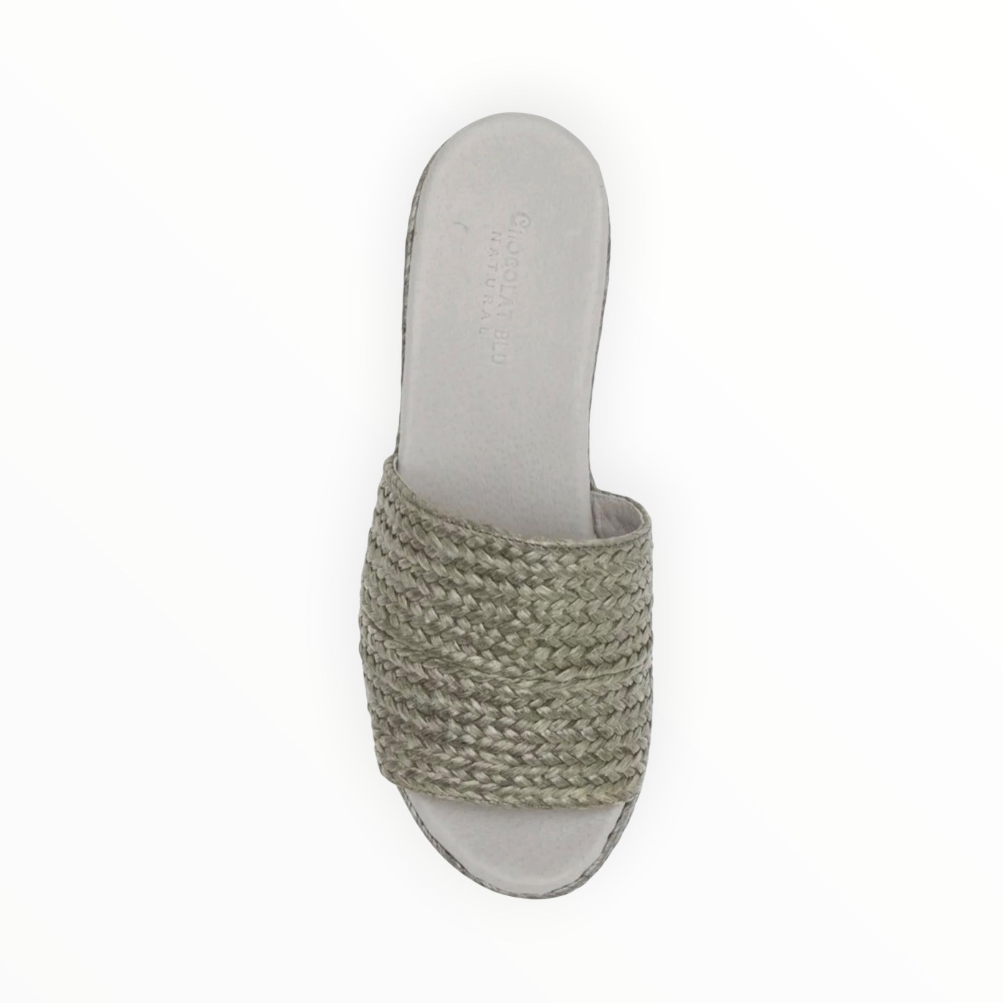 Chocolat Blu Yunis Sandal - Dark Grey Raffia