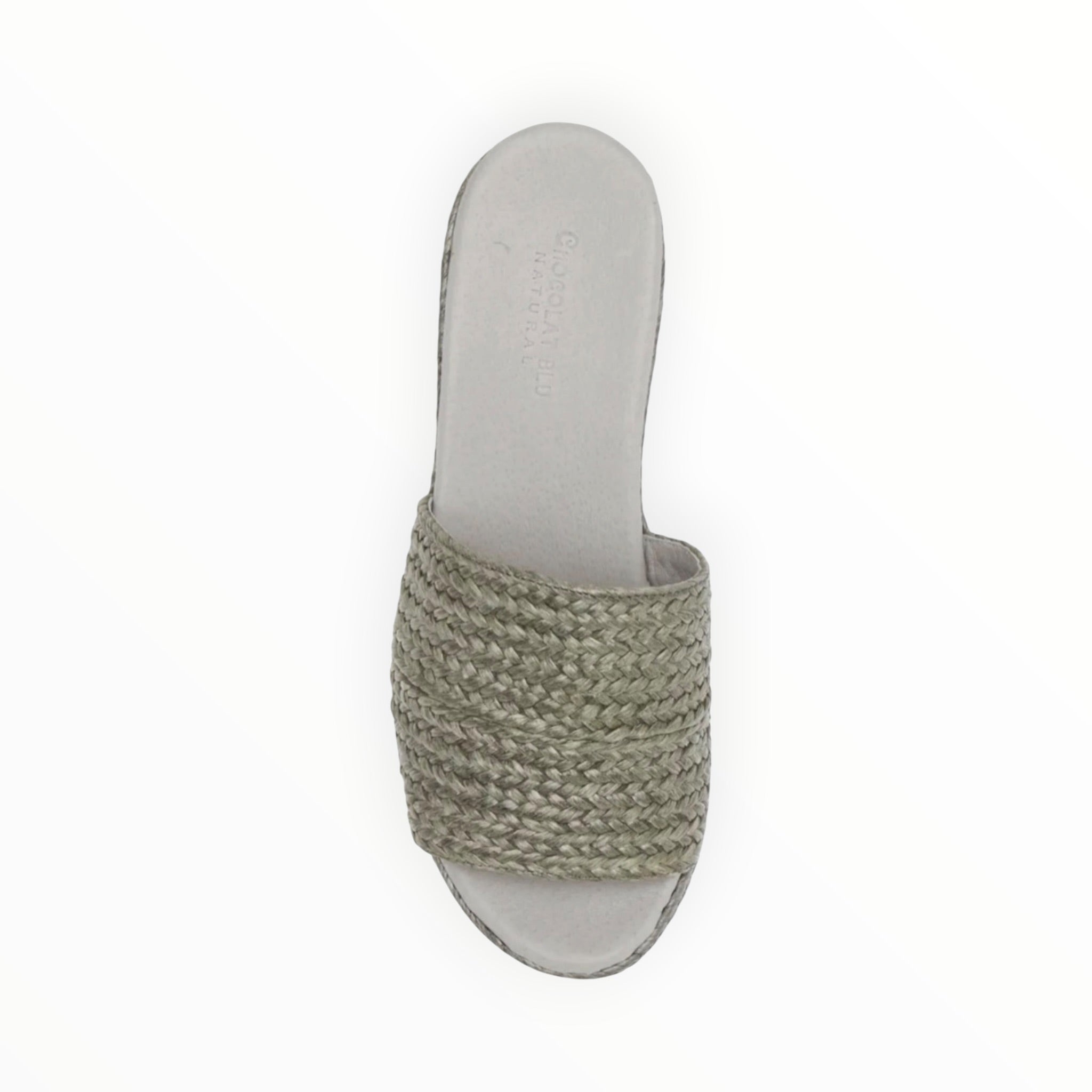 Chocolat Blu Yunis Sandal - Dark Grey Raffia