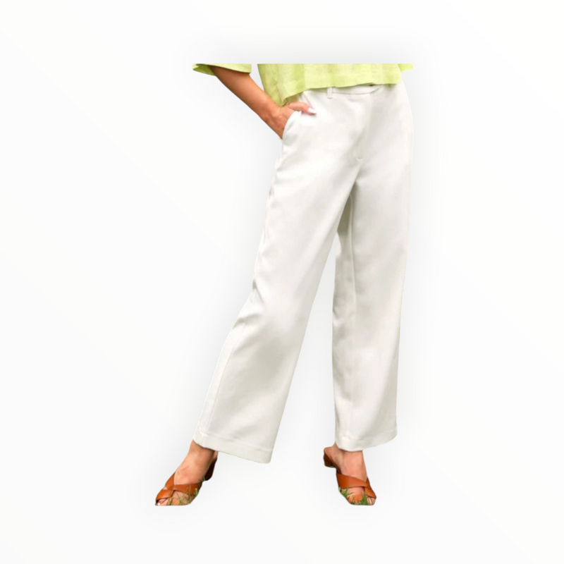 Greylin Alec High Waisted Trousers - White