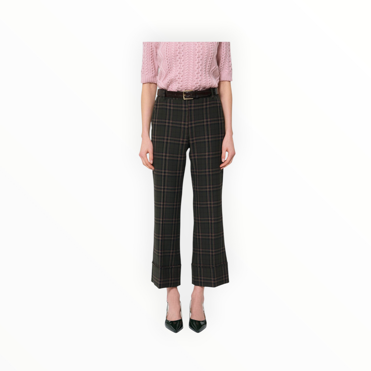 Tara Jamon Pierre Pants - Green Checkered