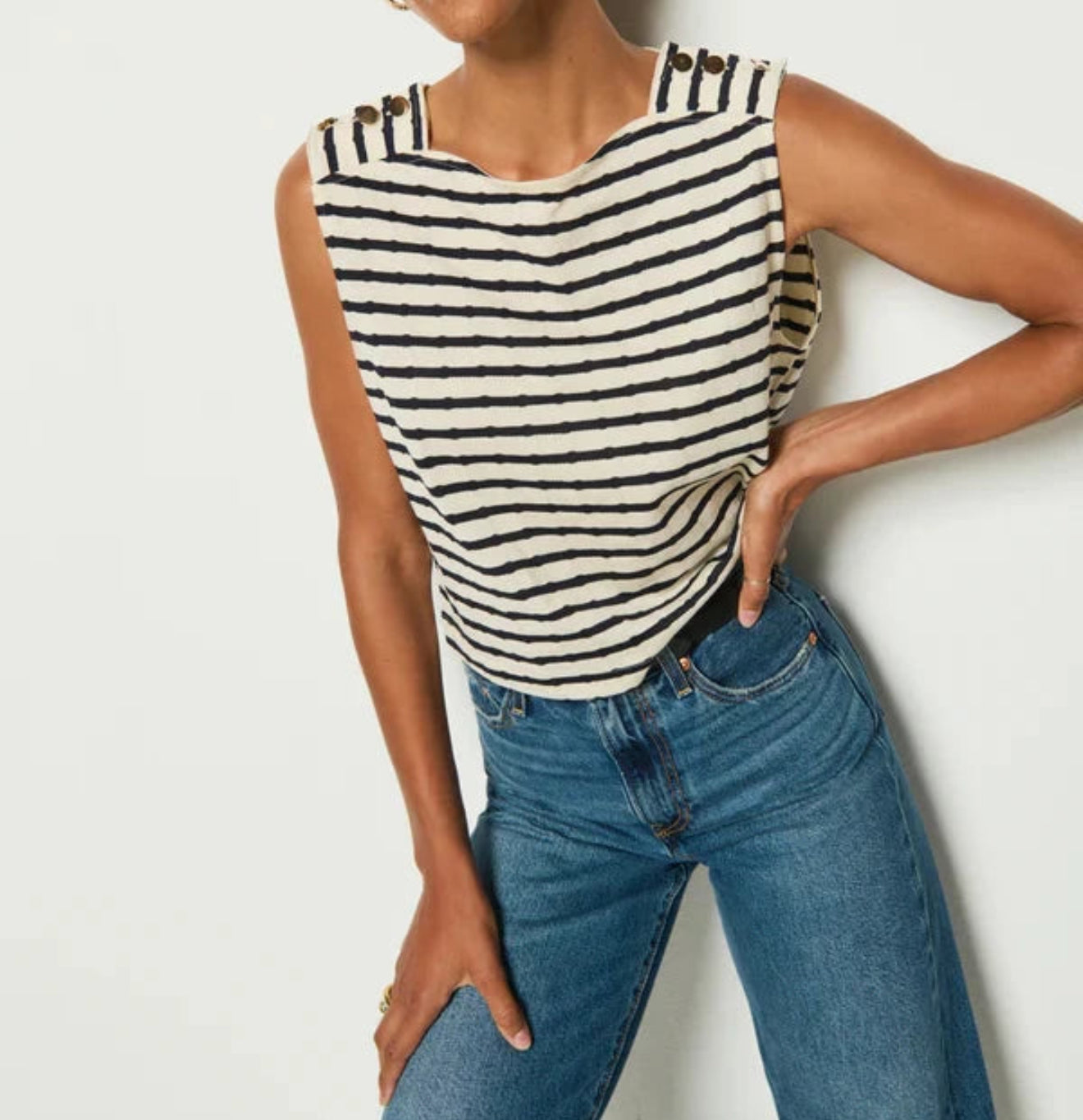 Nation Ltd Bettina Tank - Night Sky Stripe