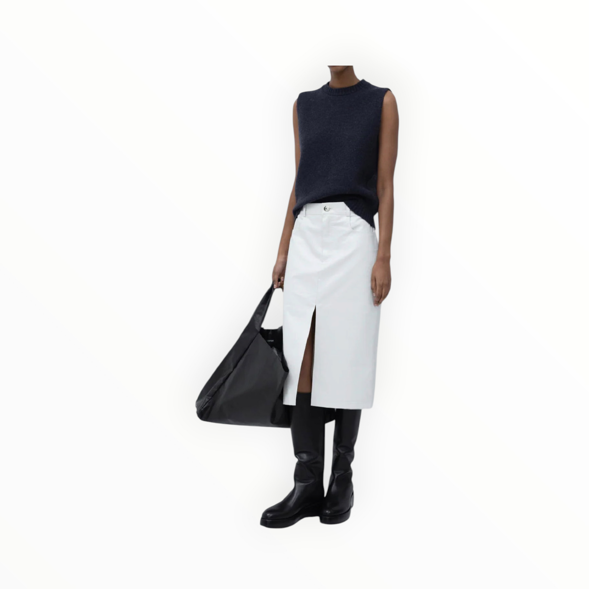 KASSL Editions 5-Pocket Skirt - Oil White