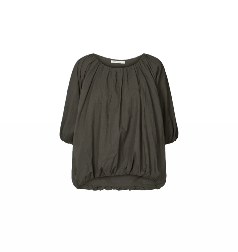 Rabens Saloner Rachelle Voile Cloud Blouse - Pirate Black