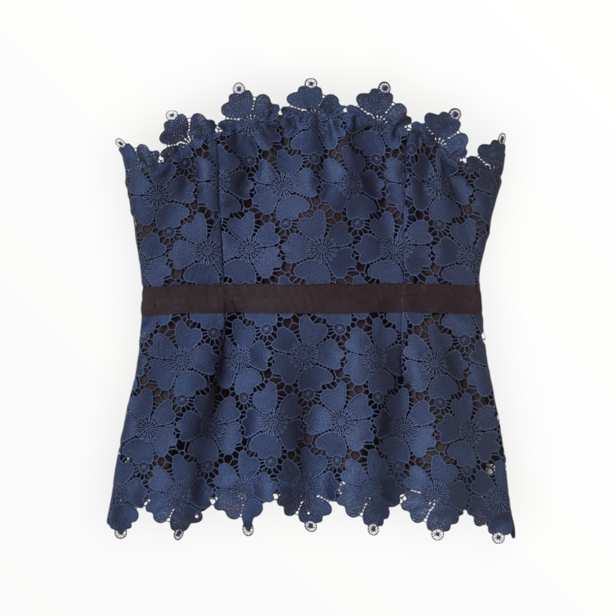 Cartolina Romita Peplum Top - Midnight Blue