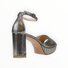 Pelle Moda Pearly Ankle Strap Platform Sandal - Pewter