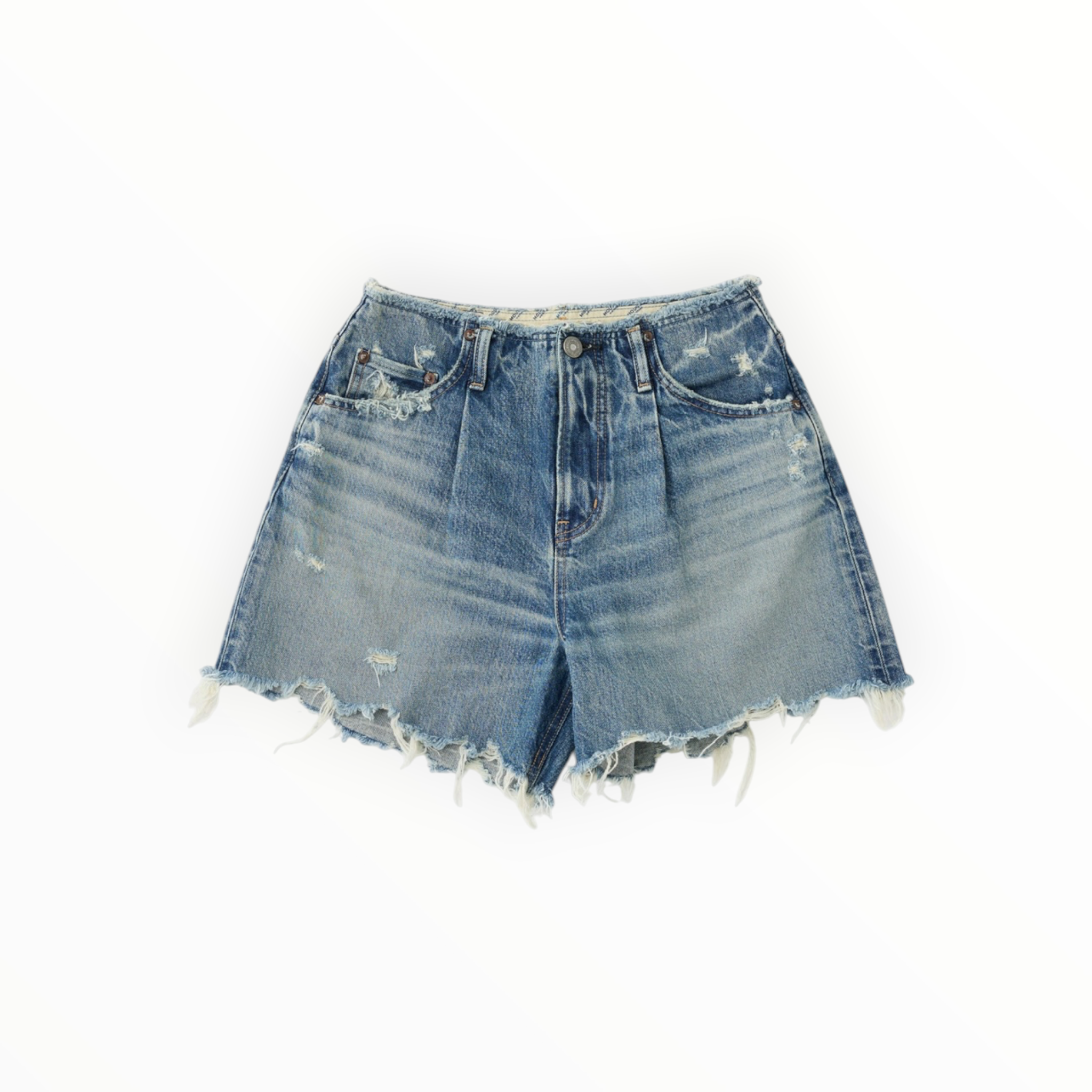 Moussy Vintage No Belt Ludlow Shorts - Light Blue