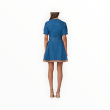 Shoshanna Classic Wash Denim W/Trim Payton Dress