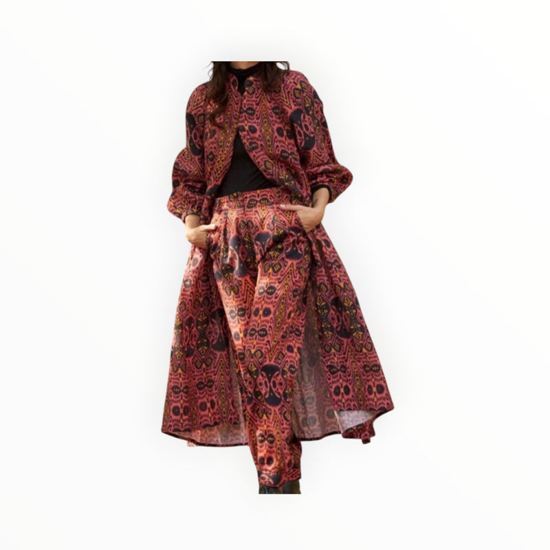 Carolina K Caro Robe - Ikat Terracotta