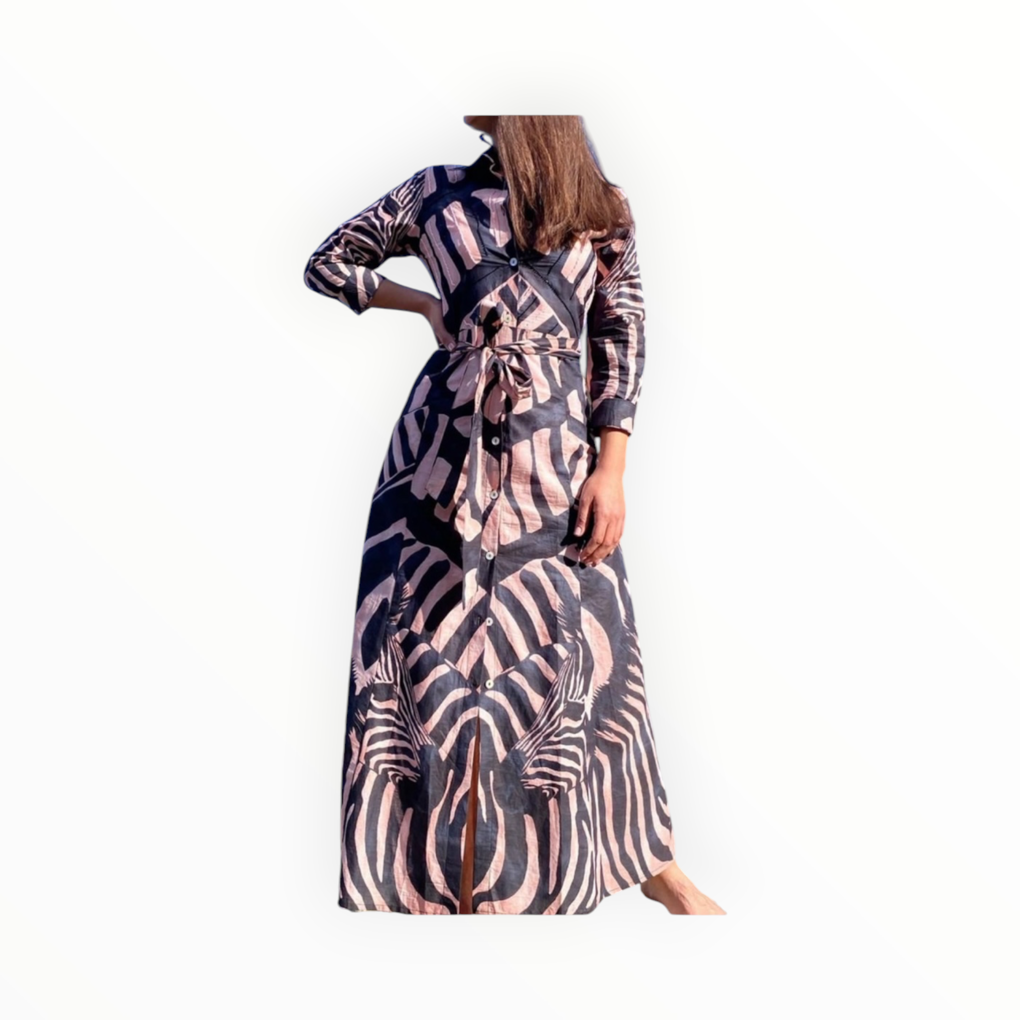Connor & Blake Carla Dress - Crazy Zebra Pink