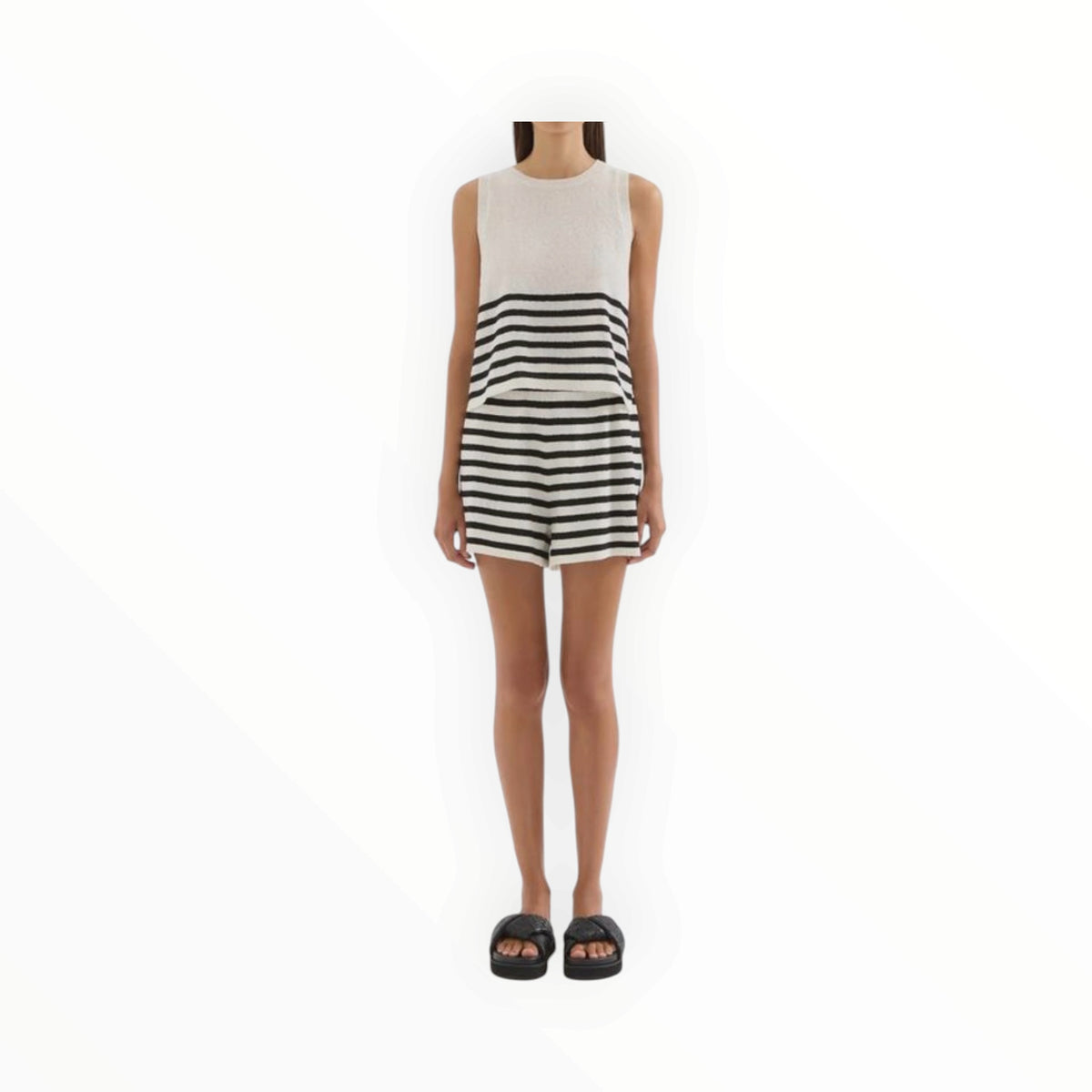 Nude Lucy Marika Knit Tank - Walnut Stripe