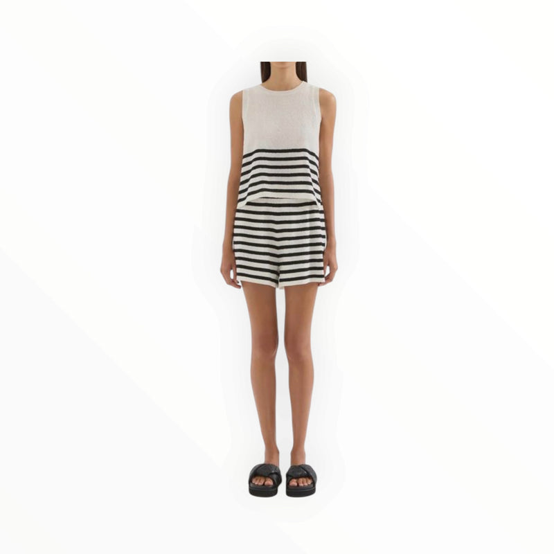 Nude Lucy Marika Knit Tank - Walnut Stripe