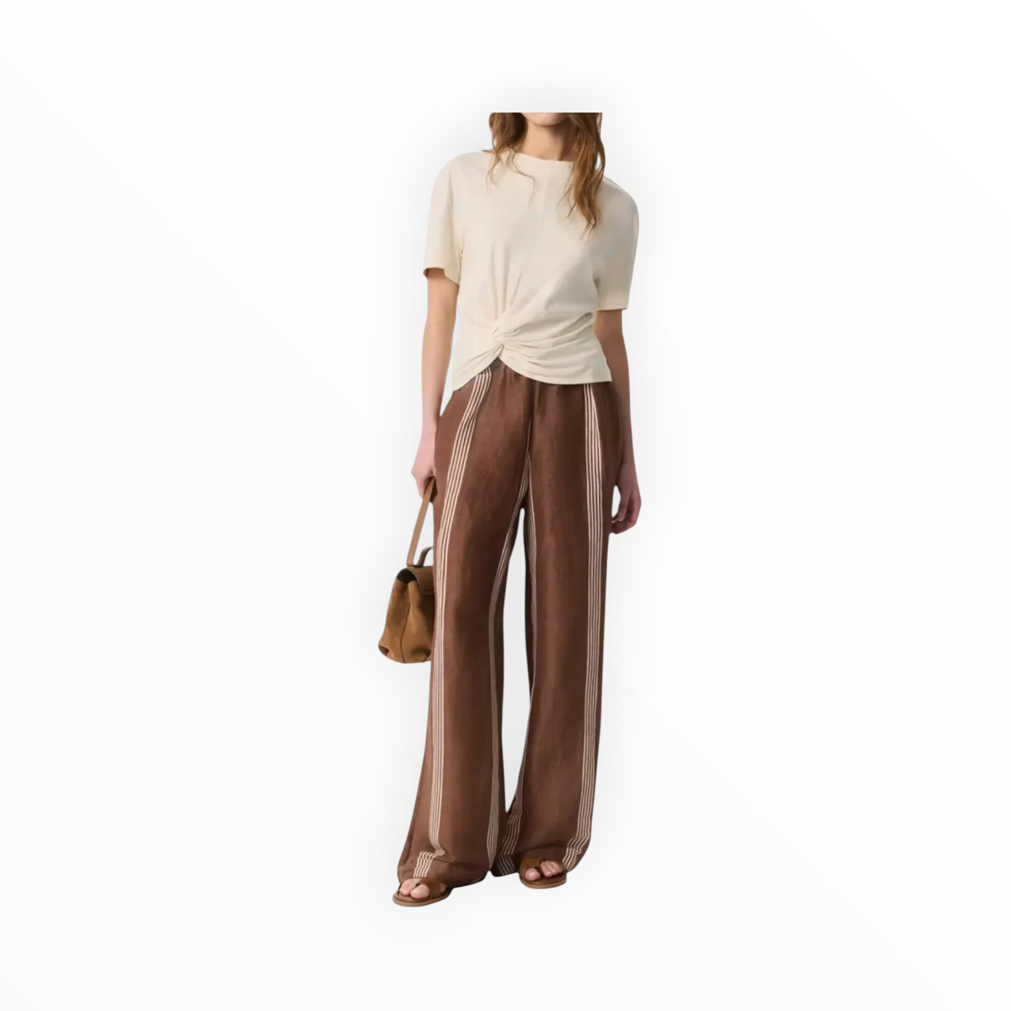 rag & bone Mica Draped Tee - Ivory