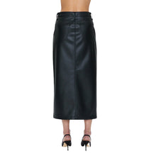 Pistola Alice Faux Leather Utility Skirt - Slate Black