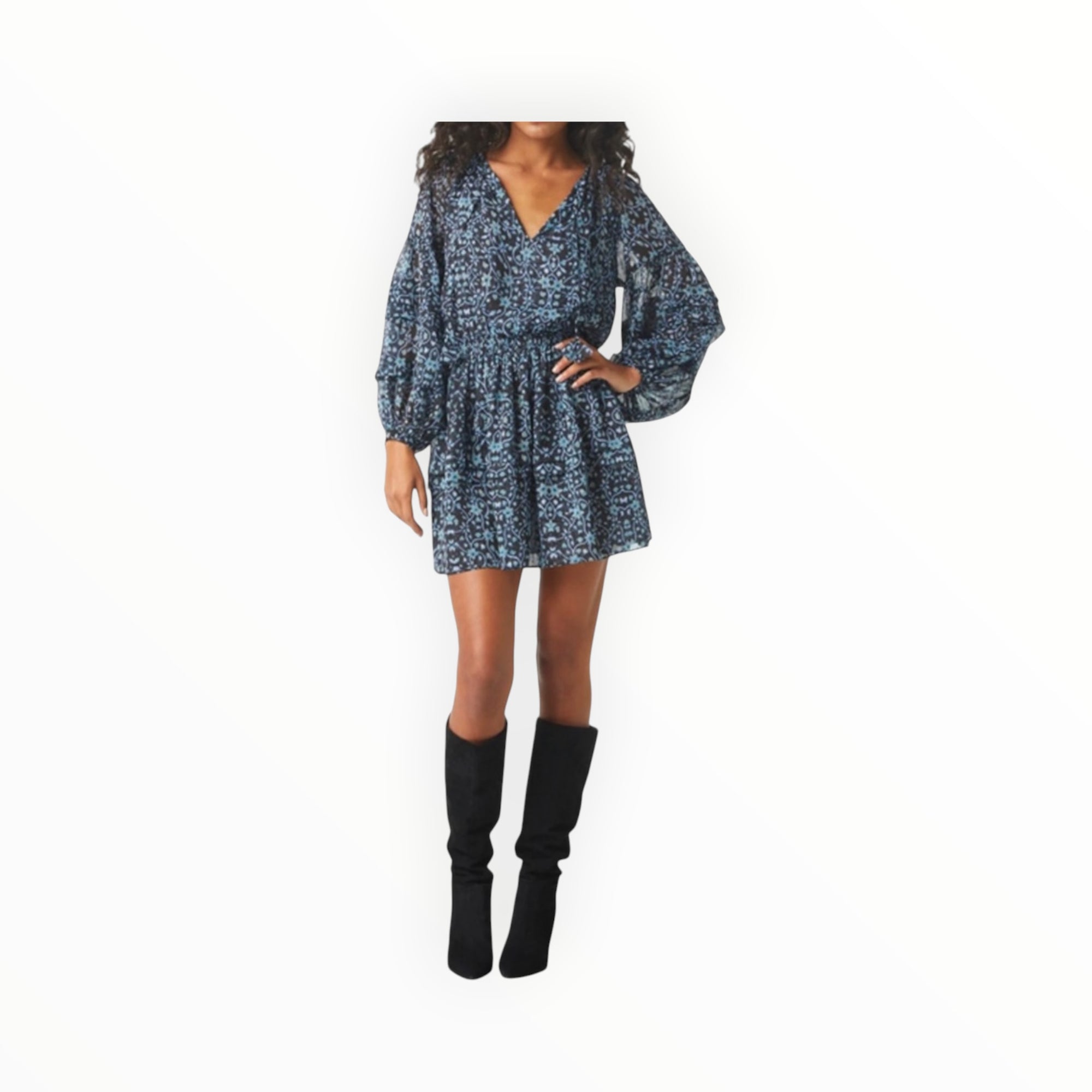 MISA Karlina Dress - Nightshade Flora