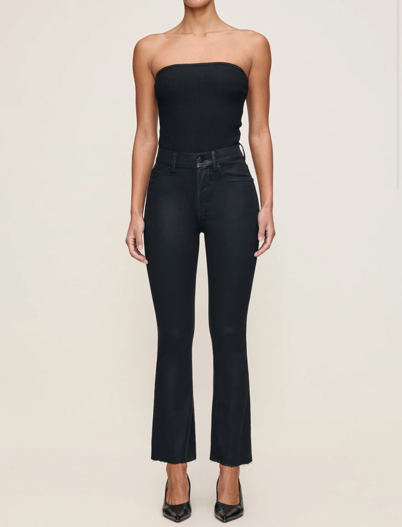DL1961 Bridget Boot High Rise Instasculpt™ Crop Jeans - Black Coated