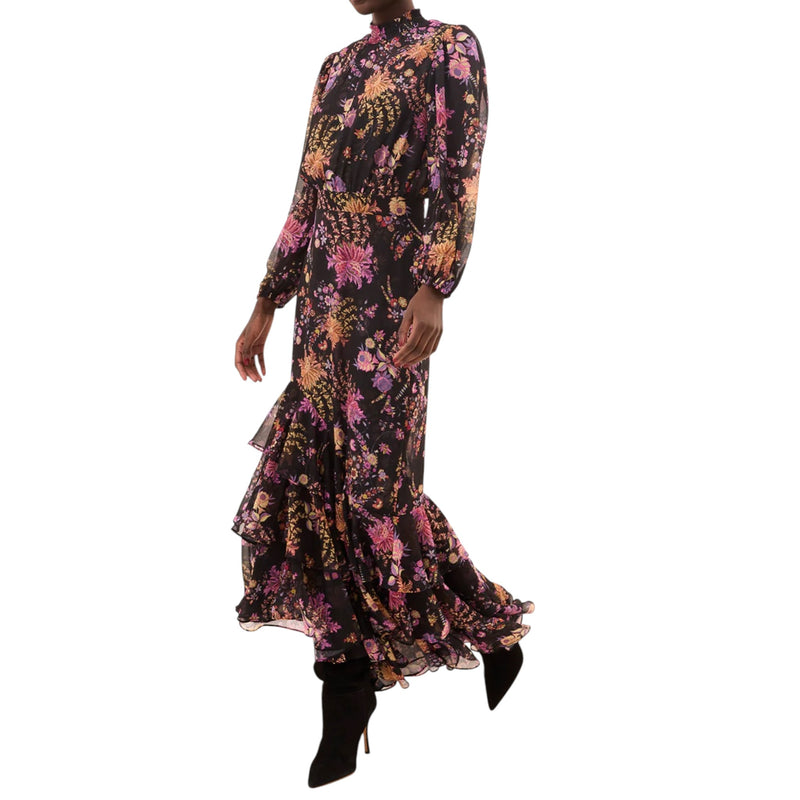 MISA Audrey Dress - Dusted Cluster Chiffon