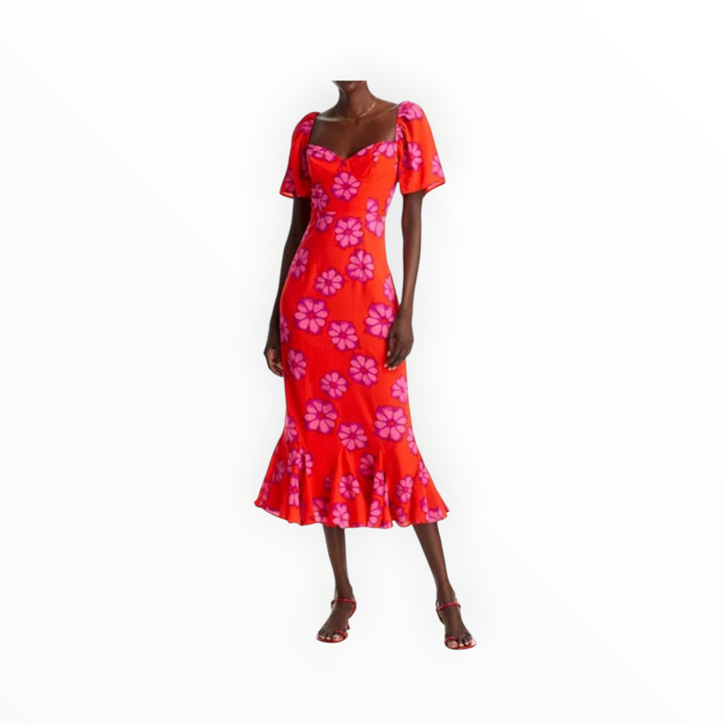RHODE Ramona Dress - Scarlet Bombay Bloom