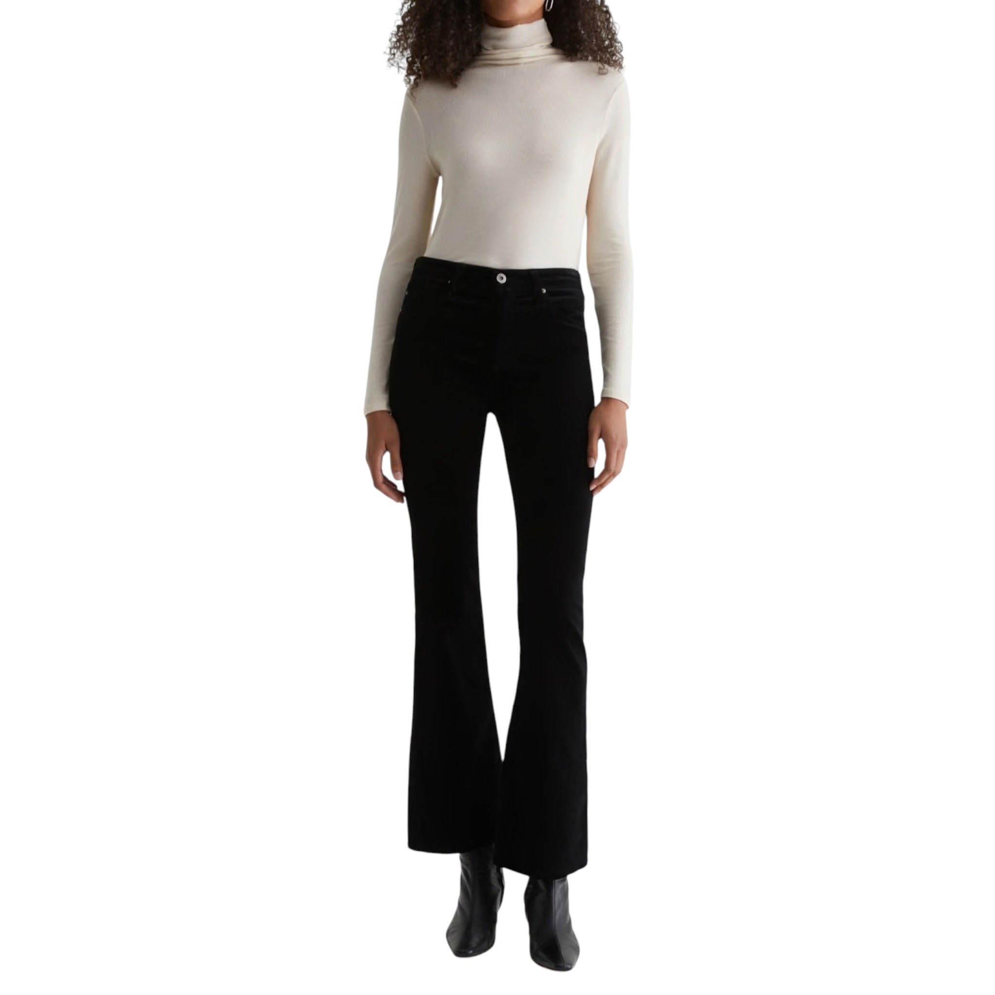 AG Jeans Farrah Boot Velvet Pant - Super Black
