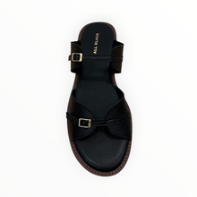 ALL BLACK Little Belt Sandal - Black