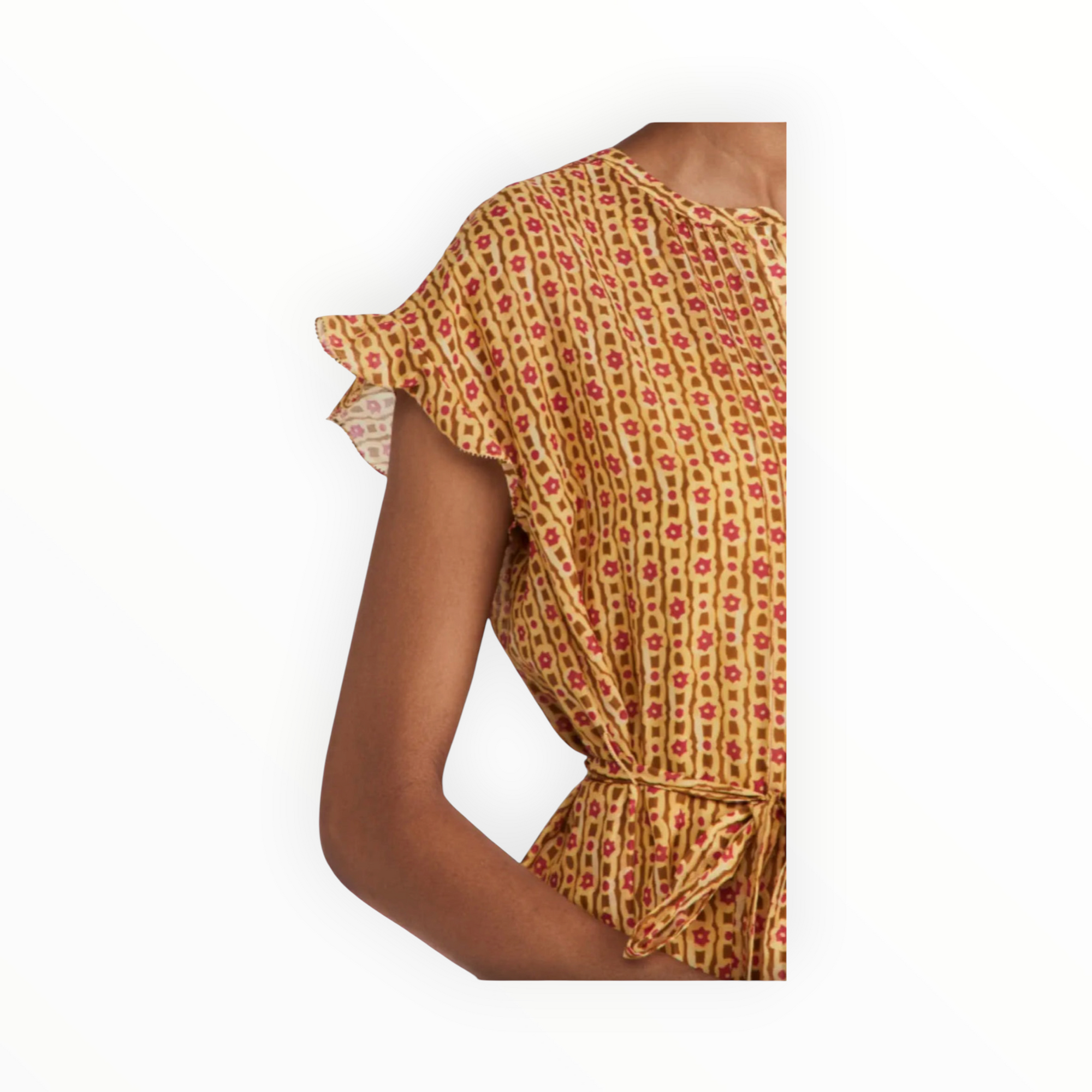 Saloni Bettie Dress - Daisy Trail/Zigzag