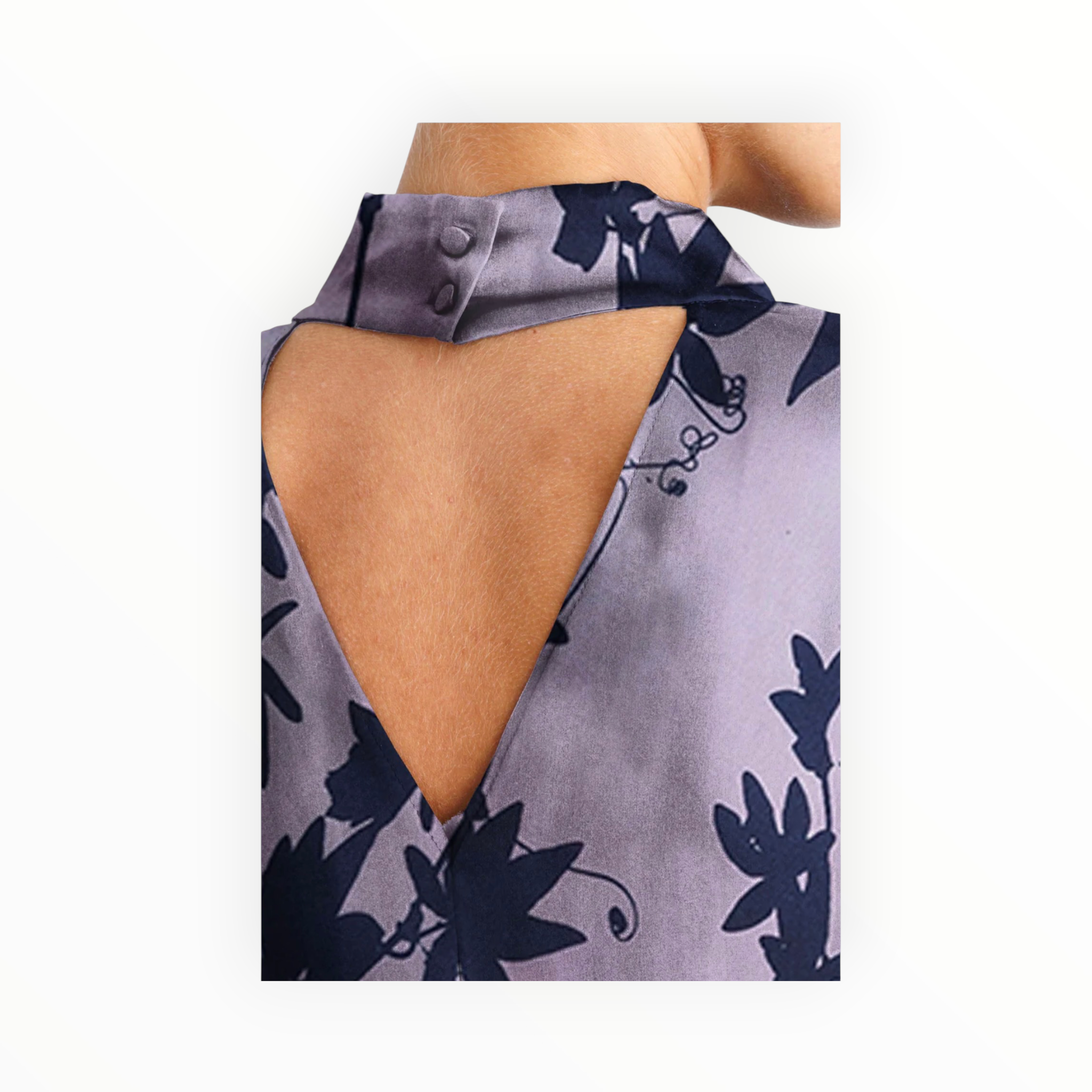 go> BY GOSILK Go Call Me A Cowl Print Blouse - Passion Flower