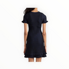 Shoshanna Kate Rib Knit Ruffle Dress - Navy