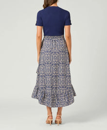 Shoshanna Rayna Dress - Navy/Ivory