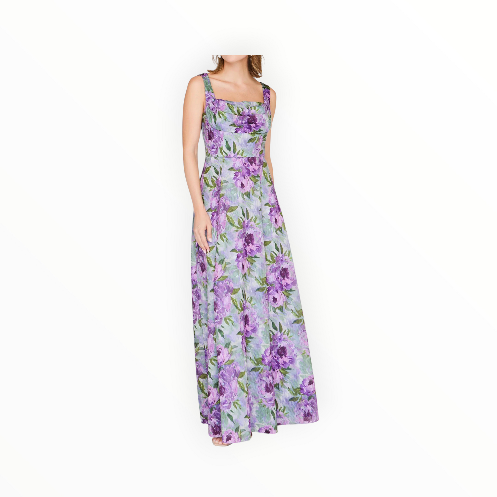 JS Collections Jordana A-Line Gown - Lilac Green