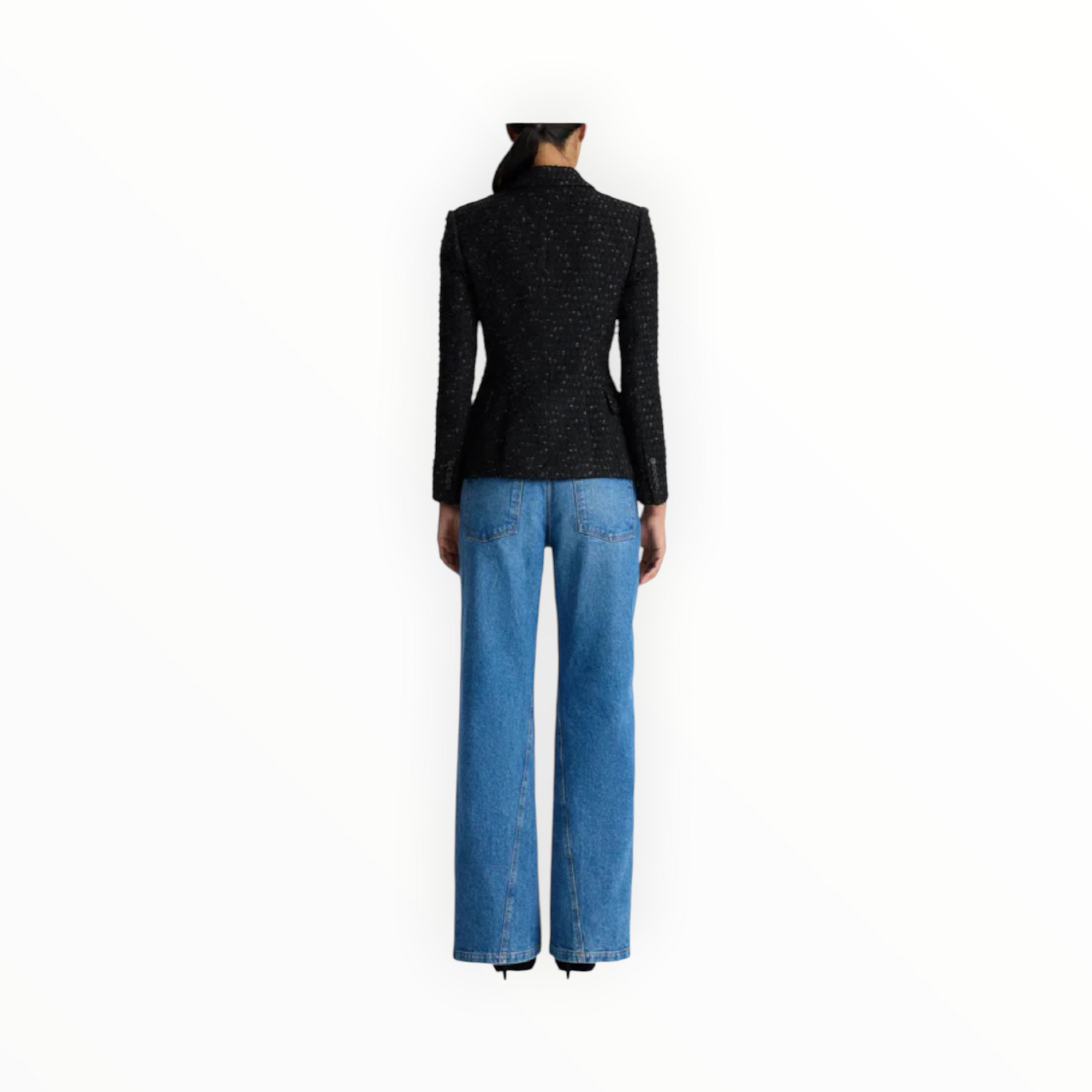A.L.C. Chelsea Lurex Tweed Jacket - Black