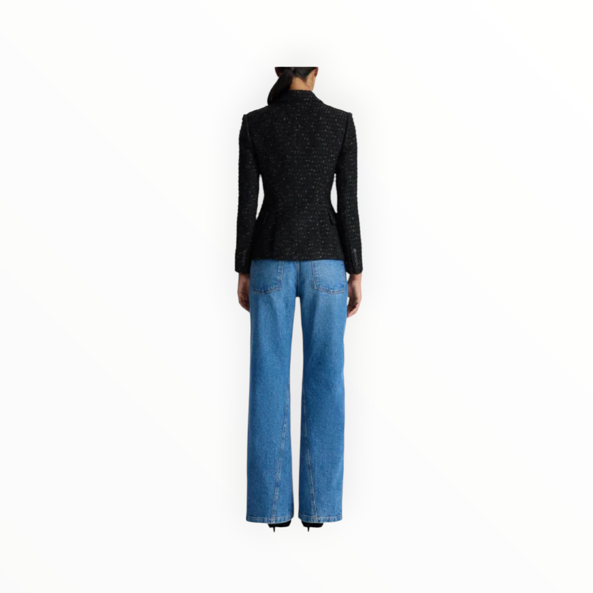 A.L.C. Chelsea Lurex Tweed Jacket - Black